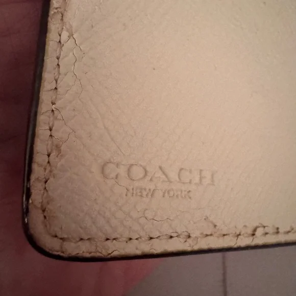 Coach Beige and Gold Women's Wallet - Picture 9 of 10